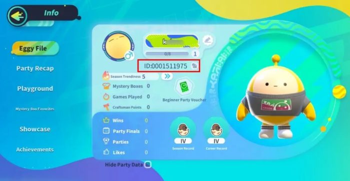 Contoh ID Eggy Party