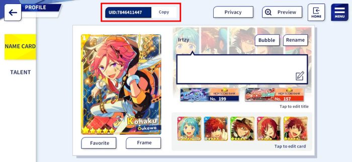 Contoh ID Ensemble Stars Music