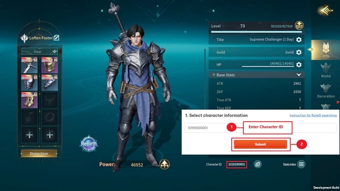 Contoh ID Forsaken World 2