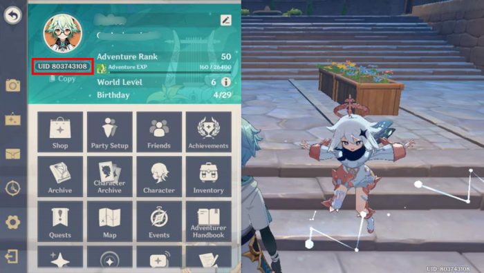 Contoh ID Genshin Impact