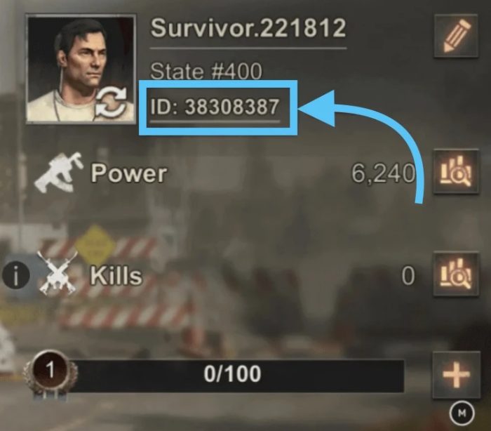 Contoh ID State of Survival