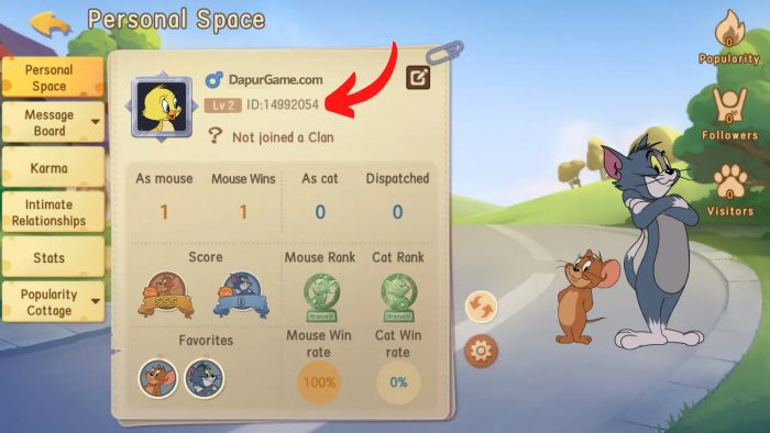 Contoh ID Tom and Jerry Chase