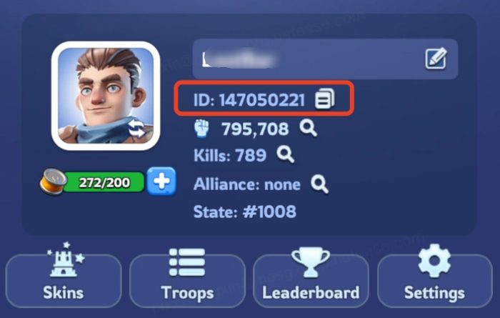 Contoh ID Whiteout Survival